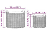 Planter Basket with Storage 2 pcs Brown Lacak Rattan 42020952