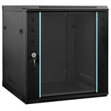 Network Cabinet with Storage Black 60 x 45 x 65 cm Steel 42017641