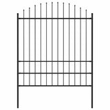 Garden Fence Woerden with Spear Top Steel 170x200 cm Black 144945