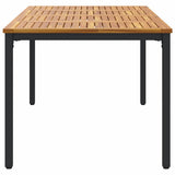 Outdoor Table Natural and Black 180 x 90 x 75 cm 4010612