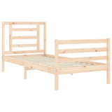 Bed Frame without Mattress Single Solid Wood 3194666