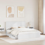 Storage Bed with Headboard White 160 x 200 cm Engineered Wood 3411187