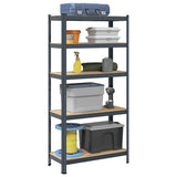 5-Layer Storage Shelf Anthracite Steel&Engineered Wood 4016951