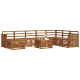 Outdoor Sofa Set 9 pcs Natural Solid Acacia Wood 3375324