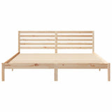Bed Frame with Headboard Brown 180 x 200 cm Solid Pine Wood 872278