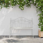 Garden Bench White 104 x 54 x 93cm Steel 42008114