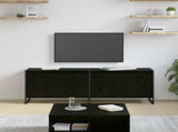 TV Cabinet Black Oak 140 x 36 x 49.5 cm Engineered Wood 886510