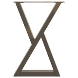 Dining Table Legs 2 pcs Natural Steel 50x cm Steel 4012719