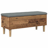 Storage Bench with Cushion Old Wood 102 x 42 x 46 cm 8017749