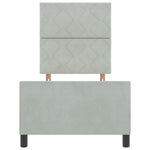 ZNTS Bed Frame Light Grey 80x200 cm Velvet 3344969