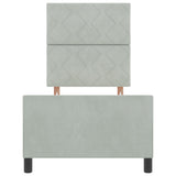 ZNTS Bed Frame Light Grey 80x200 cm Velvet 3344969
