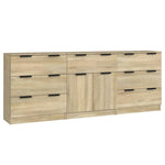 3 Piece Sideboards Sonoma Oak Engineered Wood 3115798