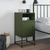 ZNTS Bedside Cabinet Olive Green 36x39x78 cm Steel 846574