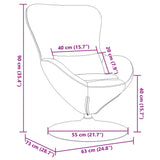 Egg Chair Yellow 63 x 73 x 90 cm Velvet 42002731
