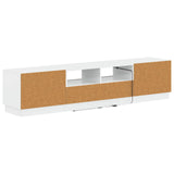 5 Piece LED TV Cabinet High Gloss White Engineered Wood 3416844