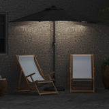 Garden Parasol Black 294 x 150 x 223 cm Polyester and Steel 42003265