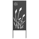 Garden Privacy Screen Black 50 x 140 cm Cold-rolled steel 876273