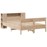Bookcase Bed without Mattress 120x190 cm Small Double Solid Wood Pine 3322960