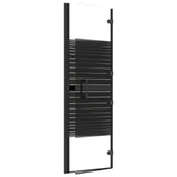 Folding Shower Enclosure ESG 100x140 cm Black 150741