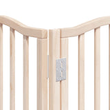Dog Gate with Door Foldable 12 Panels 600 cm Poplar Wood 3155589