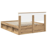Bed Frame Artisian Oak 140 x 190 cm Engineered wood 3407876