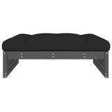 Garden Footstool Grey, Black 825767