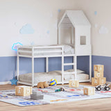 Kids' Bed Roof White 60x89x134.5 cm Solid Wood Pine 846886