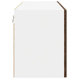 Wall Glass Cabinet PORTO Brown Oak 80 x 31 x 40 cm 885302