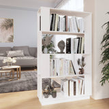 Book Cabinet/Room Divider White 80x25x132 cm Solid Wood Pine 814060