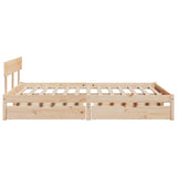 Bed Frame without Mattress 150x200 cm King Size Solid Wood Pine 3301516