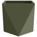 Planter 2 pcs Olive Green 50 x 50 x 50 cm Steel 883843