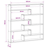 Wall Shelf White 103 x 17 x 102 cm Engineered Wood 8015016