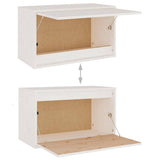 Wall Cabinet White 60x30x35 cm Solid Pinewood 813447