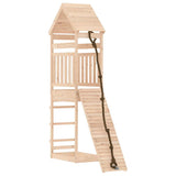 Playhouse with Climbing Wall Solid Wood Pine 3156898