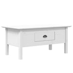 ZNTS Coffee Table BODO White 100x55x45 cm Solid Wood Pine 355068