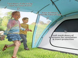 4-6 Man Family Camping Tent w/ 2 Bedrooms and a Living Room, Waterproof Tunnel Tent w/ Sewn In T3398P349062