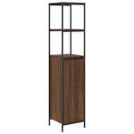 ZNTS 5-Piece Bathroom Furniture Set in Brown Oak, Made from Engineered Wood 3328373