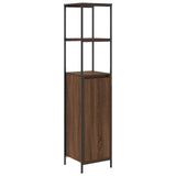 ZNTS 5-Piece Bathroom Furniture Set in Brown Oak, Made from Engineered Wood 3328373