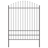 Garden Fence WOERDEN 170 x 225 cm Powder-Coated Steel Grey 42003907