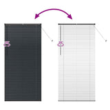 Venetian Blinds Height Adjustable Black 220 x 100 cm Aluminium 42006172