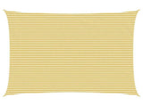Sunshade Sail Yellow and White 6 x 7 m HDPE 42032841