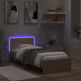 Bed Frame without Mattress with LED Lights Sonoma Oak 90x200 cm 838808
