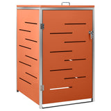 Single Wheelie Bin Shed 69x77.5x112.5 cm Stainless Steel 149562