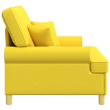 Armchair with Cushions Light Yellow Fabric 42043513