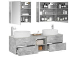 Bathroom Furniture Set 5 pcs Concrete Grey 3407090