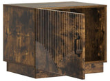Bedside Table Smoked Oak 43 x 34.5 x 47 cm Engineered Wood 895265