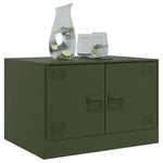 ZNTS Coffee Table Olive Green 67x50x44 cm Steel 841731