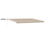 Electric Retractable Awning Beige and White 4 x 3 m 3419981