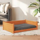 Dog Bed Wax Brown 95.5x65.5x28 cm Solid Wood Pine 844465