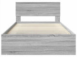 Bed Frame Grey Sonoma 90 x 200 cm Engineered wood 3407936